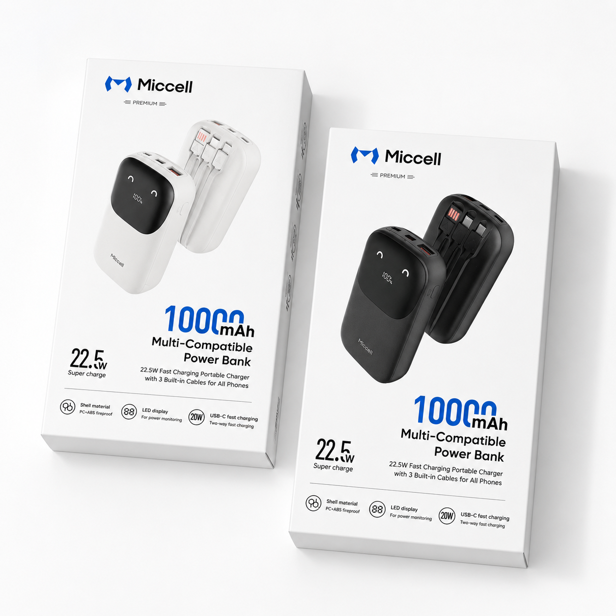 Miccell 10000mAh Fast Charging Power Bank
