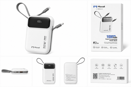 Miccell 10,000mAh Fast Charging Power Bank