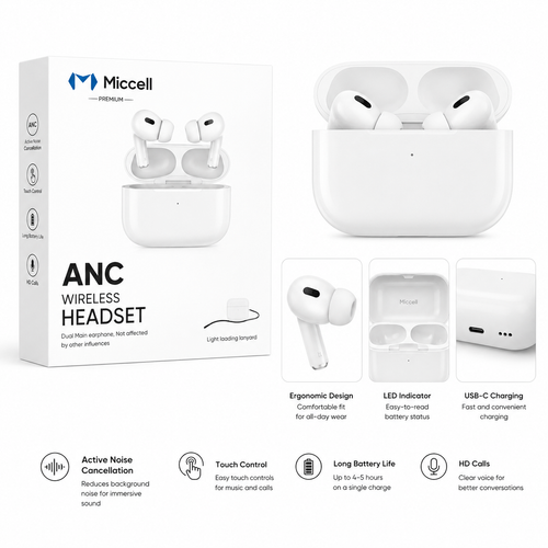 Miccell ANC Wireless Earphones