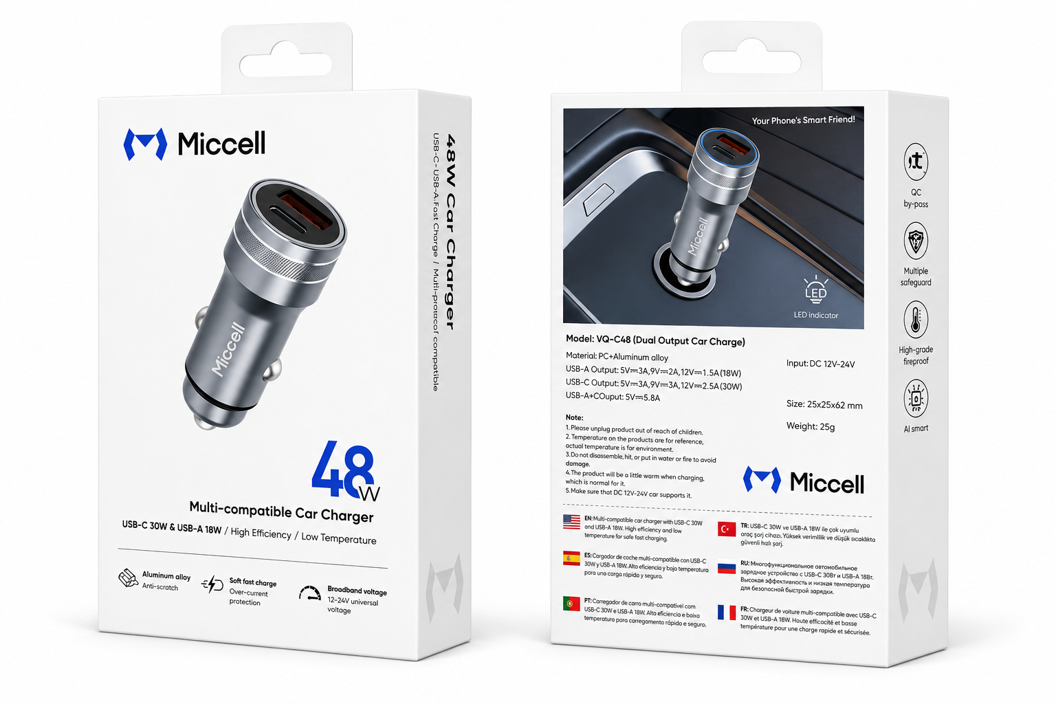 Miccell Multi-Compatible Car Charger