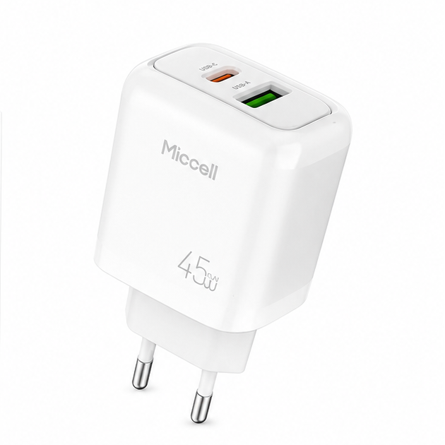 Miccell GaN Dual-Port Fast Charger/Adapter